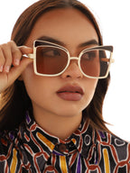 Haute Sauce Gold Butterfly Sunglasses