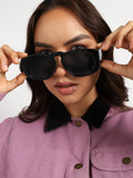 Black Frame Retro Sunglass