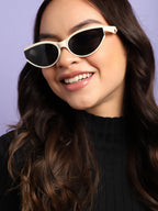 Beige Frame Retro Sunglass