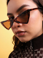 Animal Print Brown Tinted Lens Cat Eye Sunglass