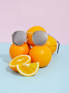 Tinted Lens Gold Frame Oversized Sunglass