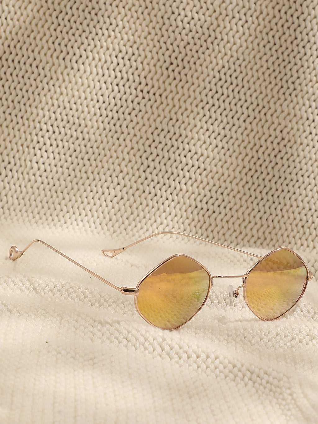 Gold Round Sunglass