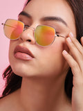 Gold Oversized Sunglass