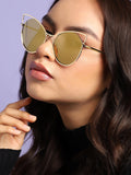 Gold Oversized Sunglass