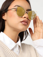 Gold Oversized Sunglass