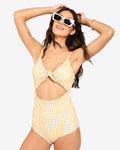 One Piece Tie-Up Detailing Swimsuit