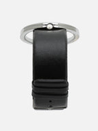 Transparent Analog Round Dial With Black Leather Strap Watch & Bracelet