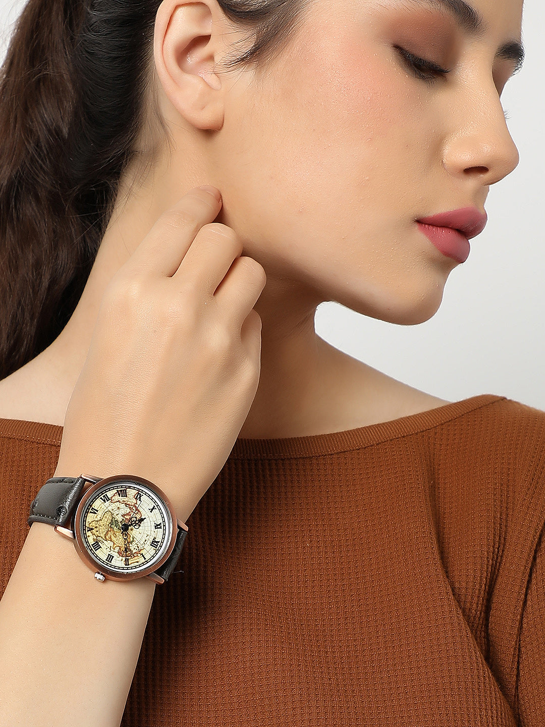 Brown Analogue Watch