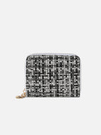 Black & White Textured Vegan Leather Wallet