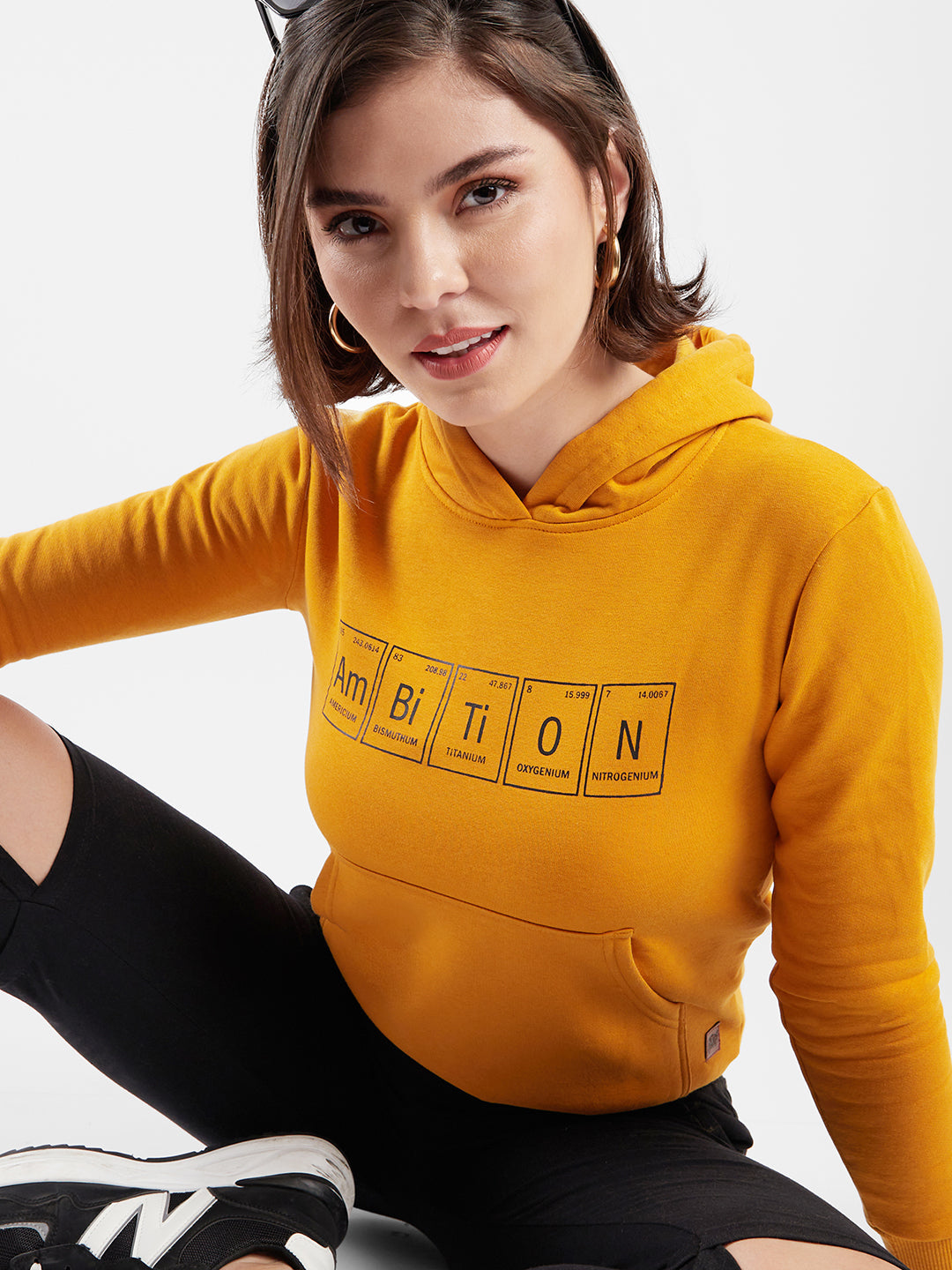Cs Printed Stylish Casual Hooded Sweatshirt