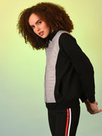 Zip-Front Jacket With Quilted Details