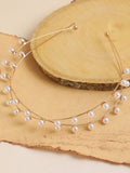 Haute Sauce Gold Plated Pearl Hairband