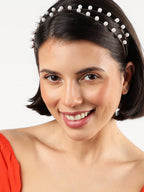 Haute Sauce Gold Plated Pearl Hairband
