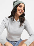 Pullover Hoodie With Contrast Drawstrings