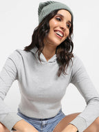 Pullover Hoodie With Contrast Drawstrings