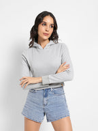Pullover Hoodie With Contrast Drawstrings