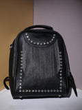 Fringed Mini Backpack - Black