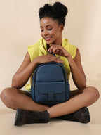 Elevated Round Mini Backpack - Indigo Blue