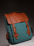 The Journey Backpack - Teal Green & Brown