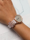Haute Sauce Round Analog Watch With M Initial Watch Charm - Grey