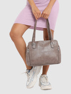 Everyday Side-Zip Handbag - Greige