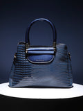 Haute Sauce Structured Scale Handbag - Midnight Blue