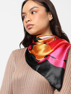 Printed Brown Green Head Scarf