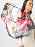 Printed Satin Multicolor Head Scarf