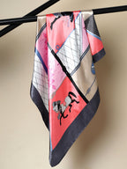 Printed Satin Multicolor Head Scarf