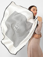 Stripped Black & White Scarf(Stole)