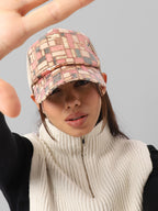 Sequin Block Baseball Cap - Nude Pink