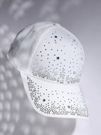 Rhinestone Galaxy Baseball Cap - White