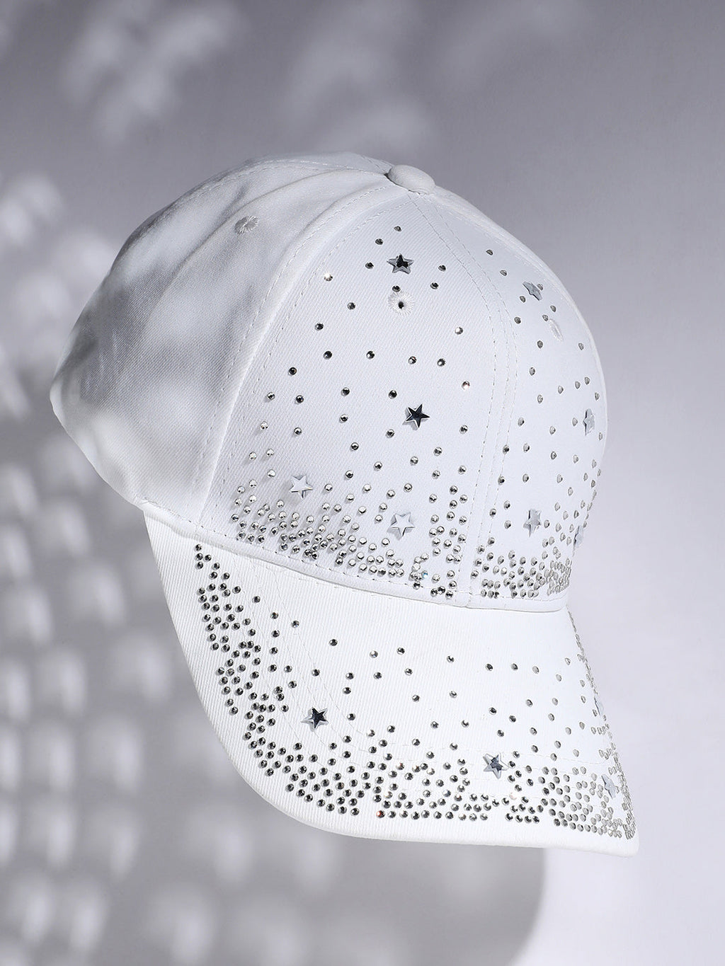 Rhinestone Galaxy Baseball Cap - White