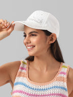 Rhinestone Galaxy Baseball Cap - White
