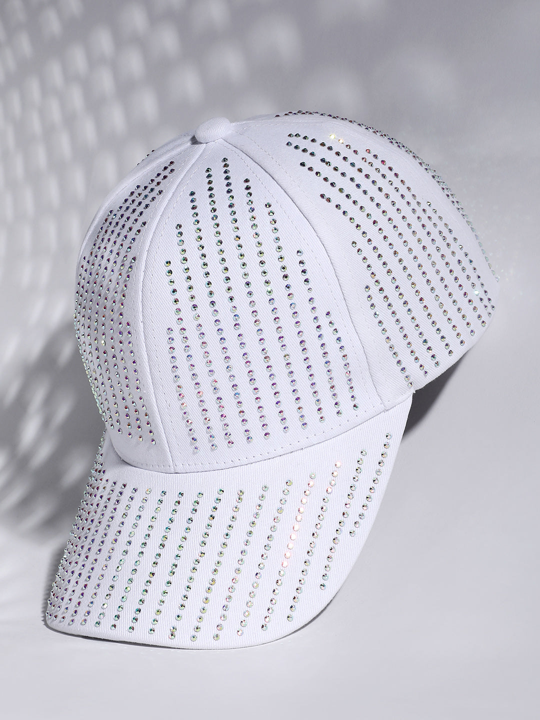 All Around Rhinestone Baseball Cap - White