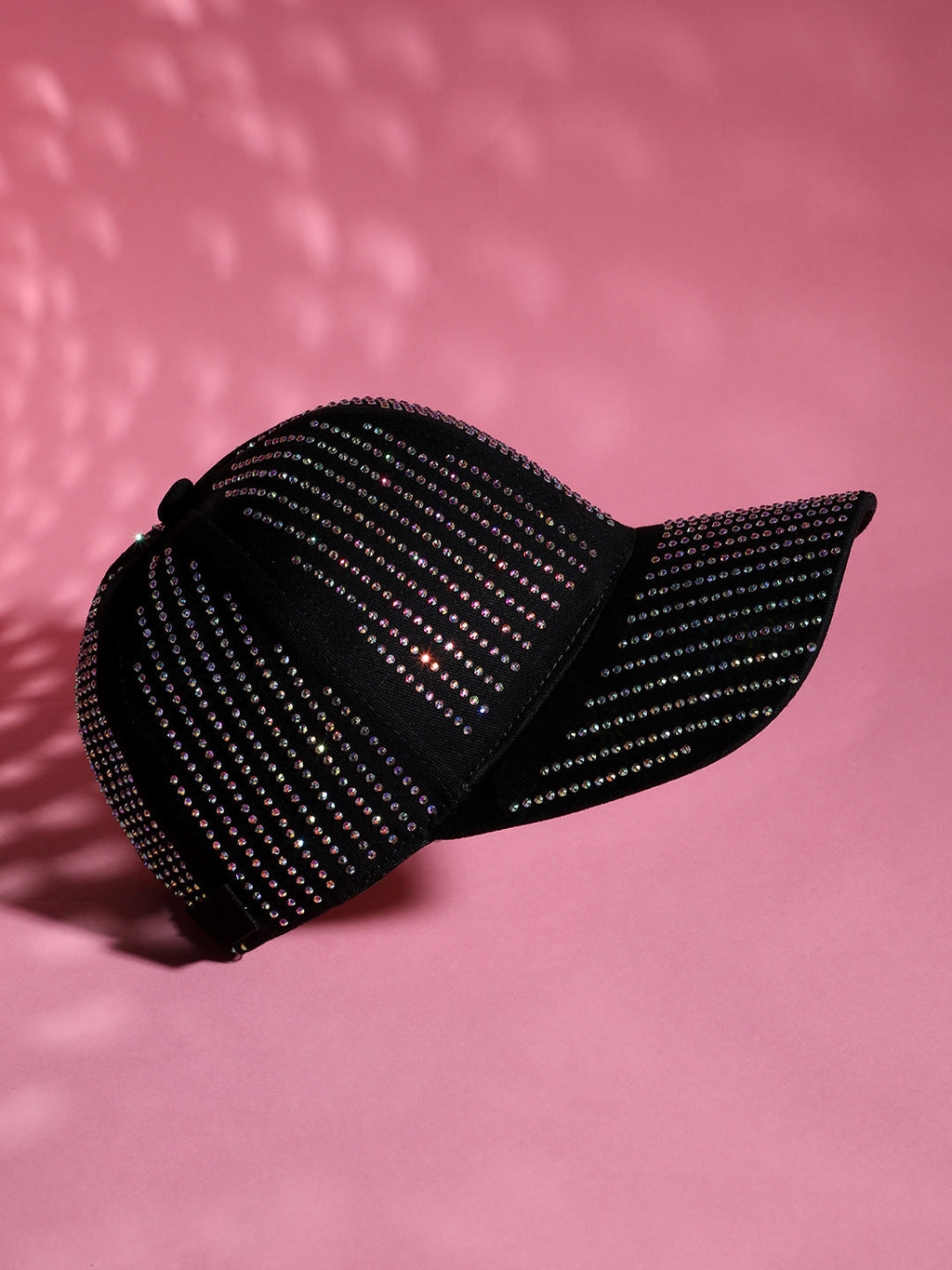 All Around Rhinestone Baseball Cap - Black