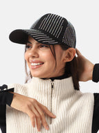 All Around Rhinestone Baseball Cap - Black
