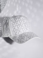 Studded Alphabet Baseball Cap - White