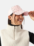 Maxi Studded Baseball Cap - Baby Pink