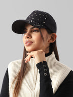 Haute Sauce Maxi Studded Baseball Cap - Black