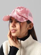 Abstract Sequin Baseball Cap - Baby Pink