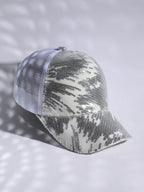 Abstract Sequin Baseball Cap - White