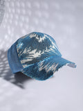 Abstract Sequin Baseball Cap - Light Blue