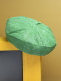 Pebbled Bakerboy Hat - Pistachio Green