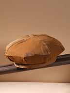 Pebbled Bakerboy Hat - Beige