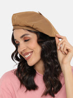Pebbled Bakerboy Hat - Beige