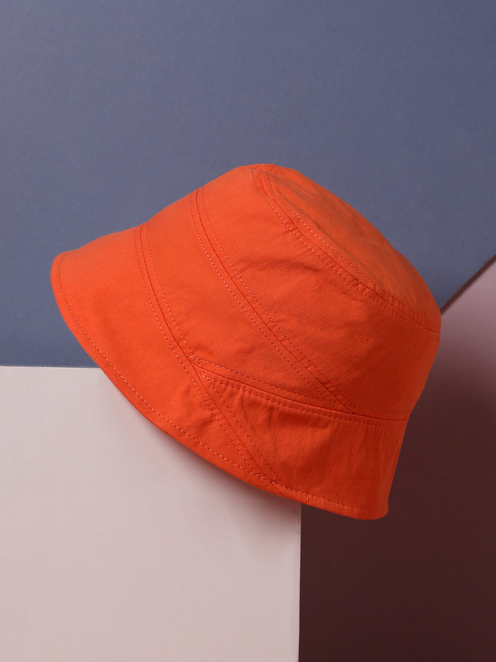Haute Sauce Self-Design Patched Bucket Hat - Orange