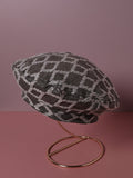 Haute Sauce Rhombus Weave Beret Hat - Grey & White