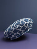 Haute Sauce Rhombus Weave Beret Hat - Blue & White