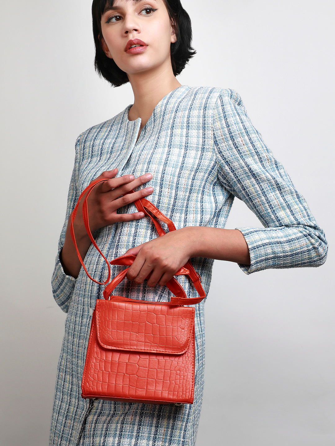 Solid Scale Sling Bag